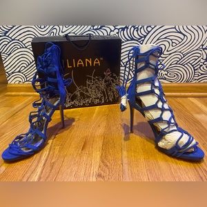 Womens Liliana Asuka 25 peep toe lace up gladiator heel